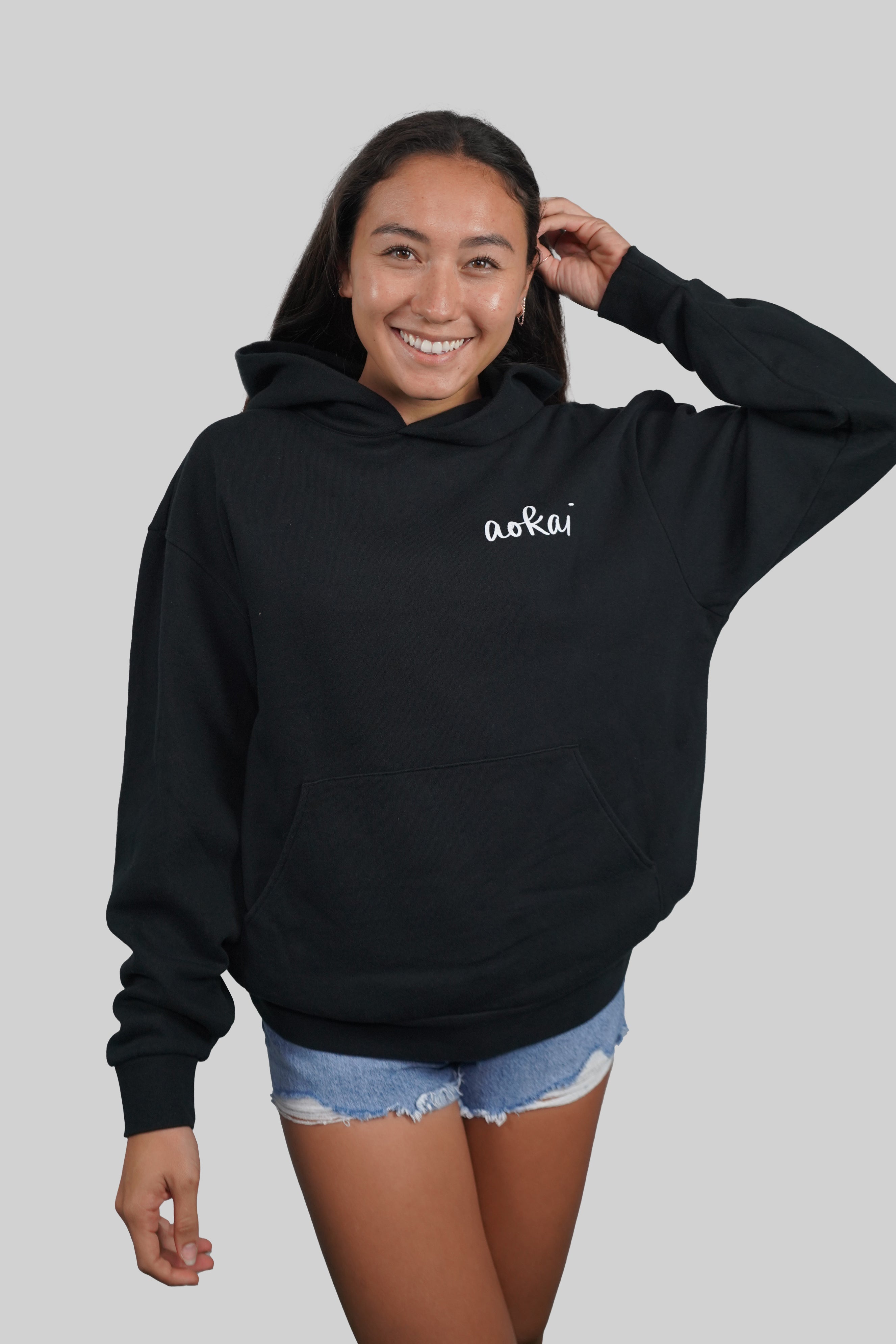 UNISEX AOKAI HOODIE OVERSIZE | CLASSIC BLACK