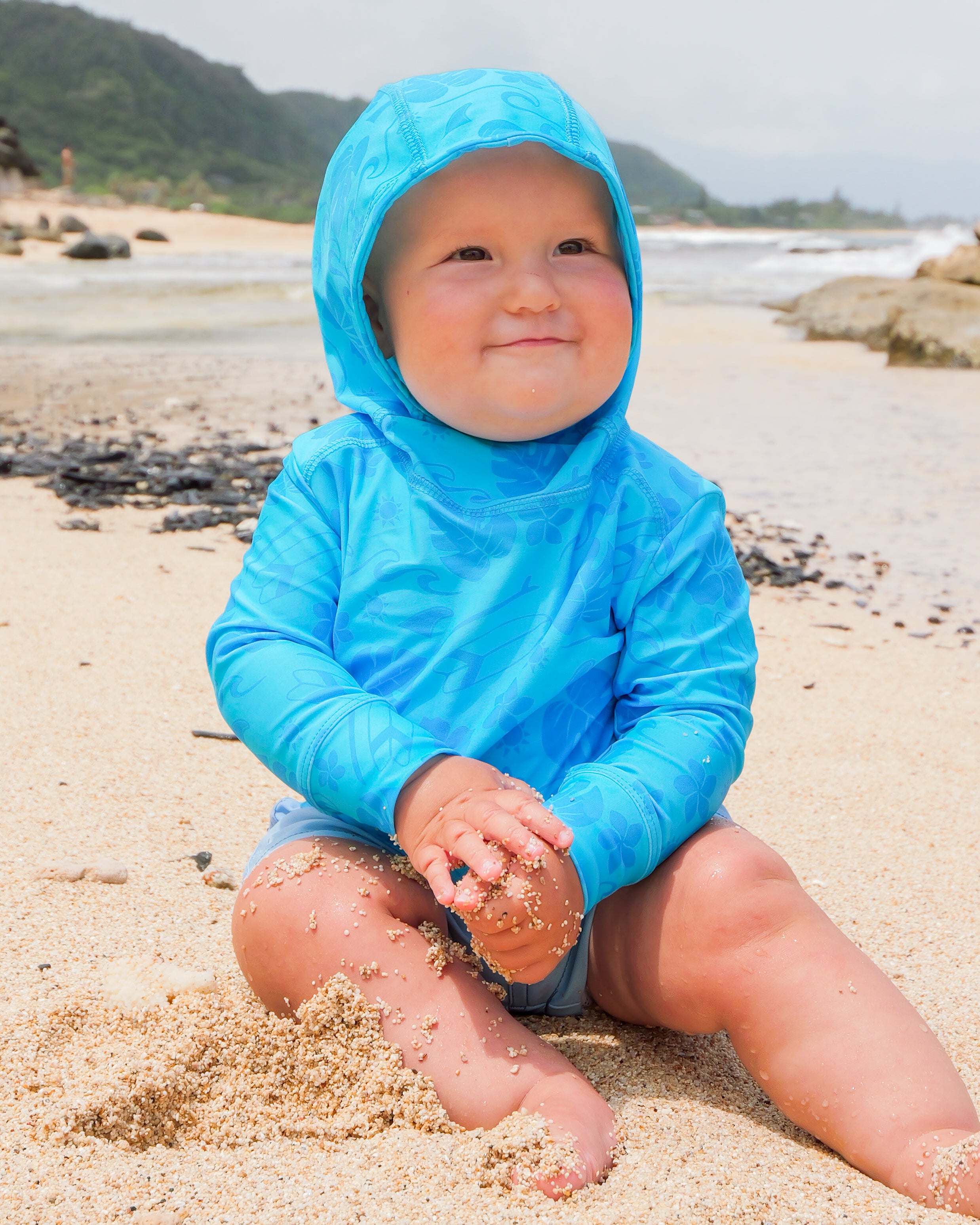 KOLOHE KEIKI RASH GUARD | BABY & KIDS | Summertime Swell (Coco Moon Hawaii Collaboration)