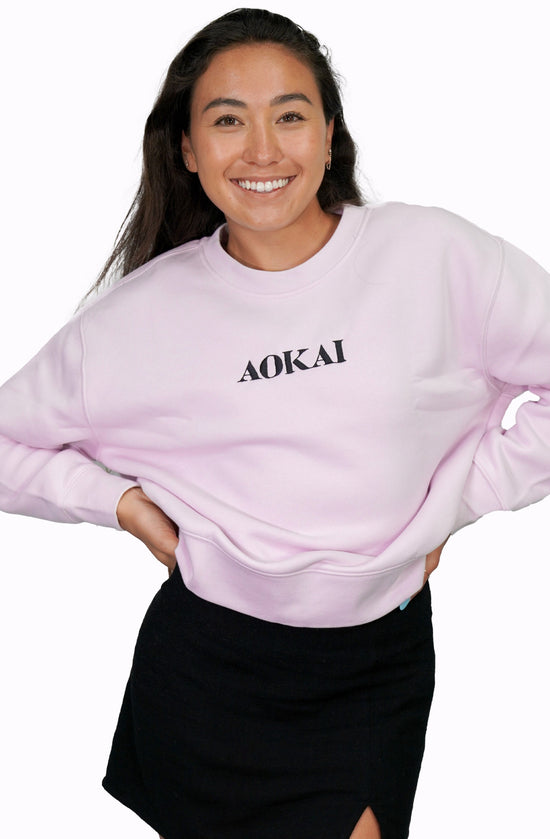 WOMENS AOKAI CREW SWEATSHIRT | PINK