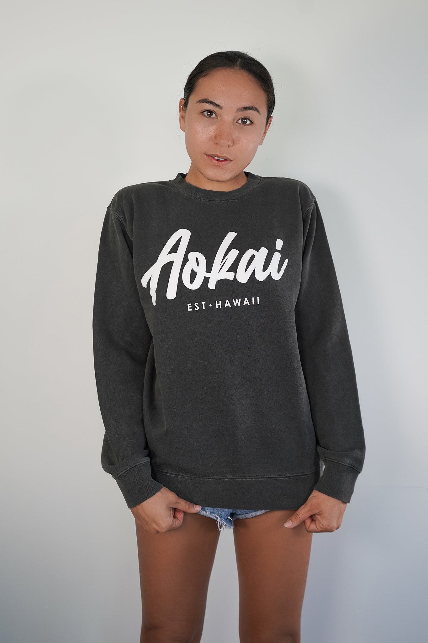 UNISEX AOKAI SWEATSHIRT OVERSIZE | BLACK