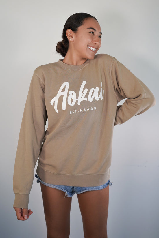 UNISEX AOKAI SWEATSHIRT OVERSIZE | TAN